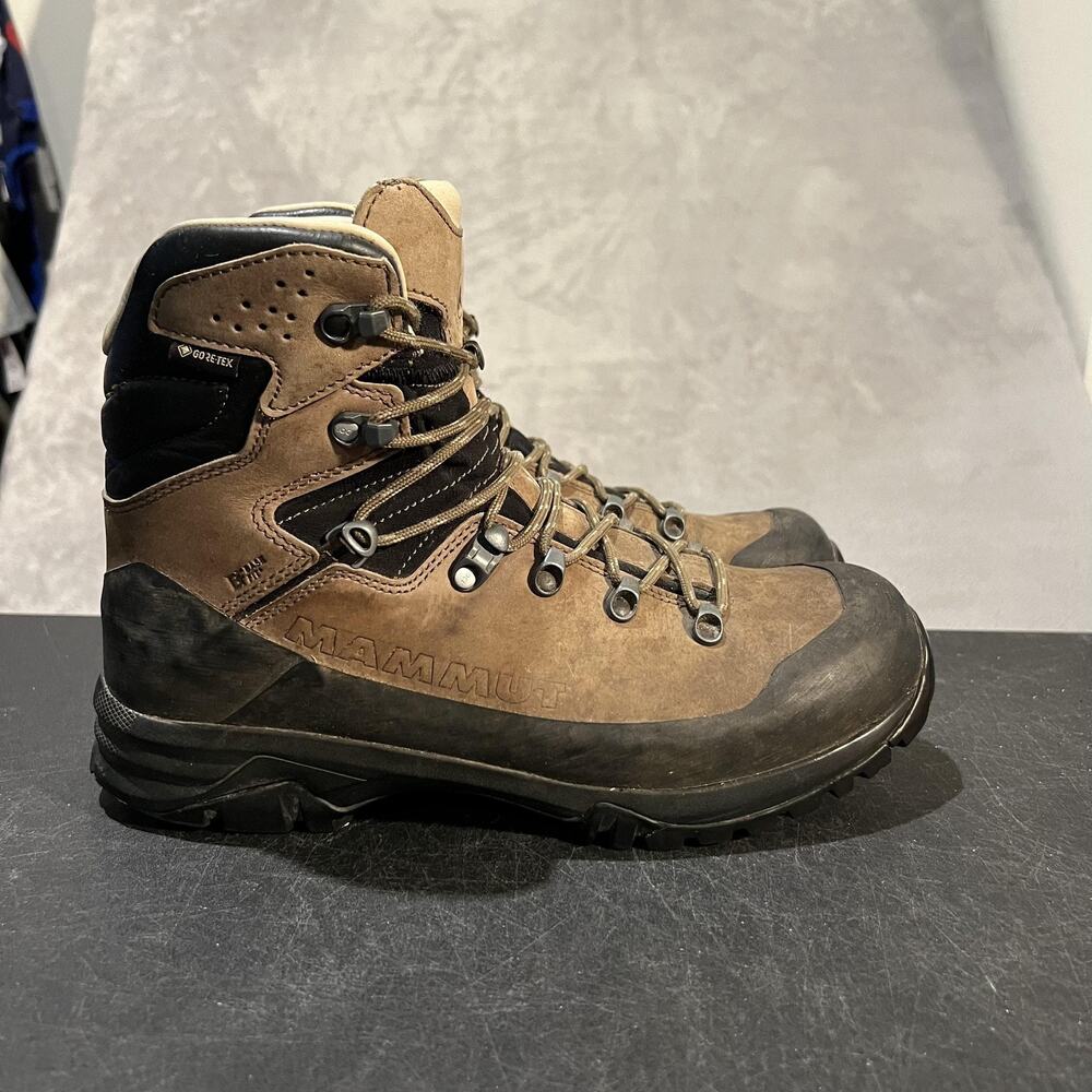 Mammut Trovat Hiking Boots Mens 9 Brown Leather GORE-TEX Vibram Waterproof Trail